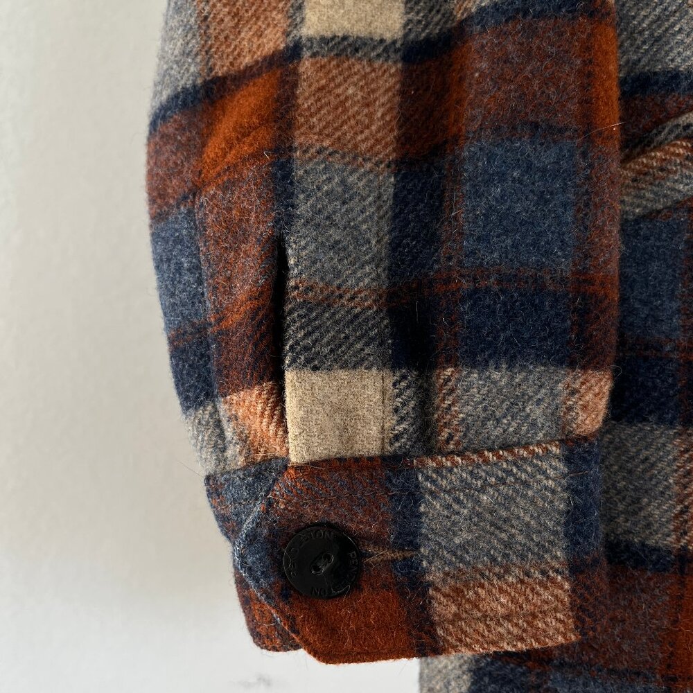 Pendleton Wool Plaid Coat Jacket Vintage Usa Medi… - image 7